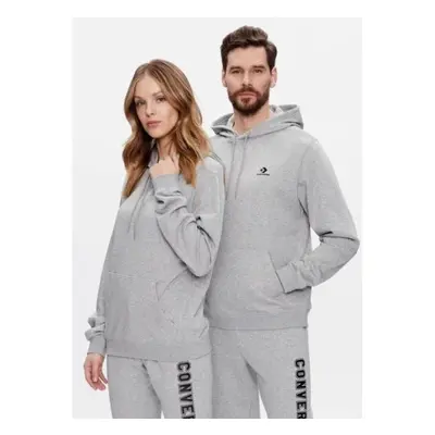 Converse STANDARD UNI FIT LEFT CHEST STAR CHEV EMB HOODIE FT Unisex mikina, šedá, velikost