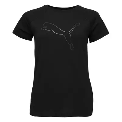 Puma MOTION LOGO TEE Dámské tričko, černá, velikost