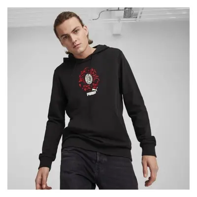 Puma AC MILAN CULTURE HOODIE Pánská mikina, černá, velikost