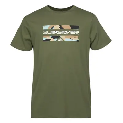 Quiksilver CAMO LOGO SS Pánské triko, khaki, velikost