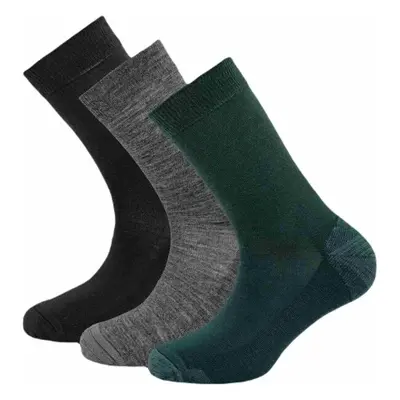 Devold DAILY MERINO MEDIUM SOCK 3PK Pánské vlněné ponožky, černá, velikost