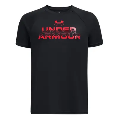 Under Armour SPLIT WORDMARK Chlapecké triko, černá, velikost