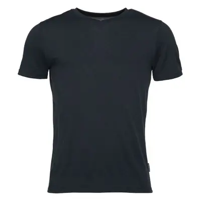 Devold HAREID MERINO TEE V-NECK Pánské merino triko, černá, velikost