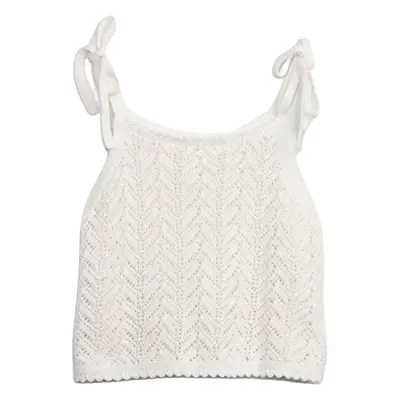 GAP CROCHET Dámský top, bílá, velikost