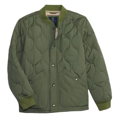 GAP QUILTED Chlapecká bunda, khaki, velikost