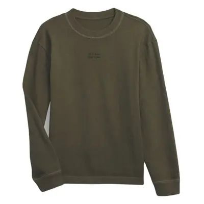 GAP LOGO CREW Chlapecké tričko, khaki, velikost