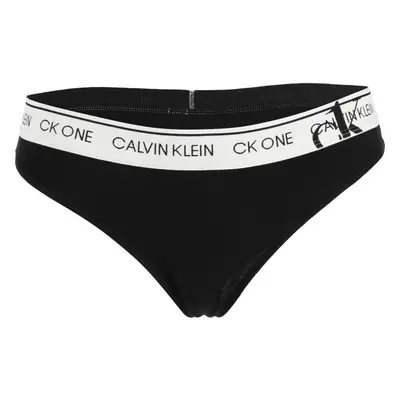 Calvin Klein FADED GLORY-THONG Dámská tanga, černá, velikost