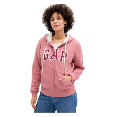 GAP V-FRCH EXC LOGO SHERPA Dámská mikina, růžová, velikost