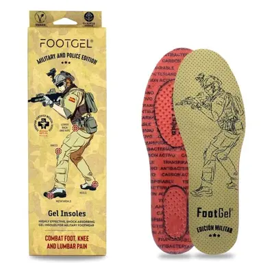 FOOTGEL MILITARY Gelové vložky, hnědá, velikost