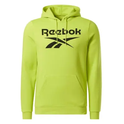 Reebok RI BIG STACKED LOGO HOOD Pánská mikina, světle zelená, velikost