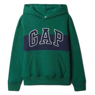 GAP V-FALL FASH LOGO Chlapecká mikina, zelená, velikost