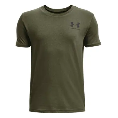 Under Armour SPORTSTYLE LEFT CHEST Chlapecké tričko s krátkým rukávem, khaki, velikost