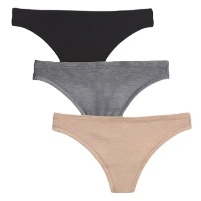 GAP BREATHE THONG 3PK Dámské kalhotky, béžová, velikost