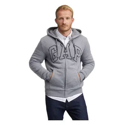 GAP INSULATED FULLZIP LOGO Pánská mikina, šedá, velikost