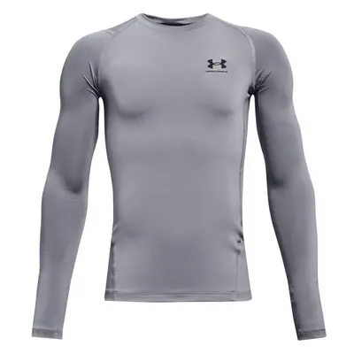 Under Armour HG ARMOUR LS Chlapecké triko s dlouhým rukávem, šedá, velikost