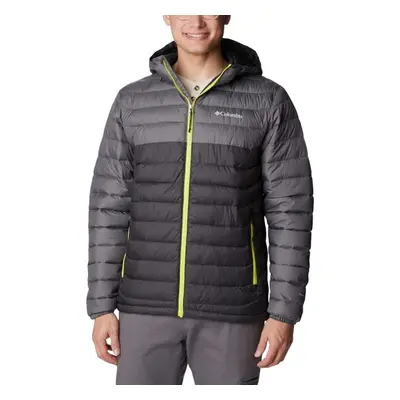 Columbia POWDER LITE HOODED JACKET Pánská bunda, tmavě šedá, velikost