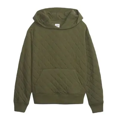 GAP QUILTED CREW Chlapecká mikina, khaki, velikost