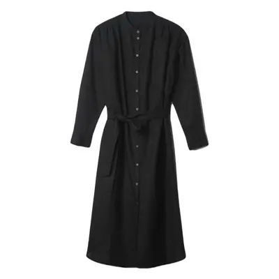 GAP LS LINEN MAXI Dámské šaty, černá, velikost