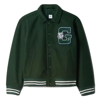 GAP VARSITY Dětská bunda, tmavě zelená, velikost