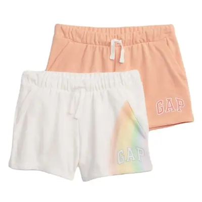 GAP V-SP LOGO 2PK Dívčí kraťasy, bílá, velikost