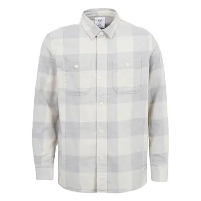 GAP LS FLANNEL Chlapecká košile, šedá, velikost