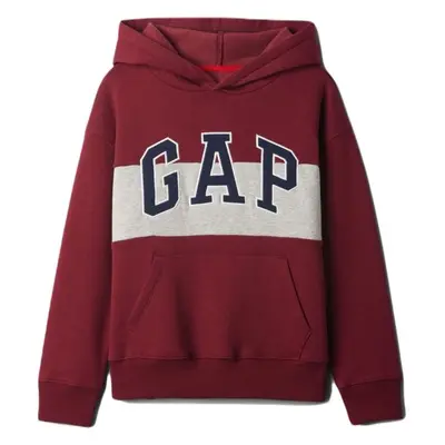 GAP V-FALL FASH LOGO Chlapecká mikina, vínová, velikost