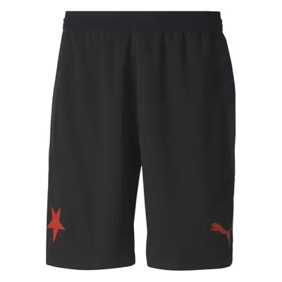 Puma SK SLAVIA HOME SHORTS PROMO Pánské fotbalové šortky, černá, velikost