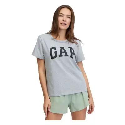 GAP LOGO SLUB Dámské tričko, šedá, velikost