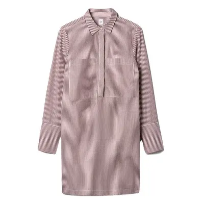 GAP LS STRIPE POPOVER Dámské šaty, červená, velikost