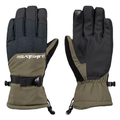 Quiksilver MISSION GLOVE Pánské lyžařské rukavice, tmavě šedá, velikost