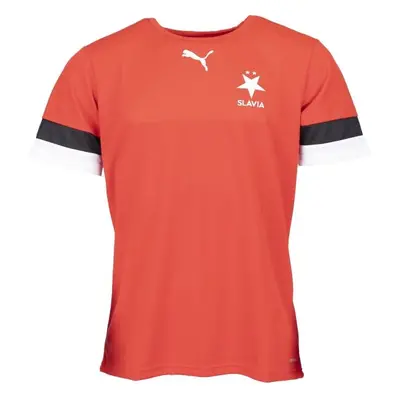 Puma TEAMRISE JERSEY TEE SK SLAVIA Pánské fotbalové triko, červená, velikost