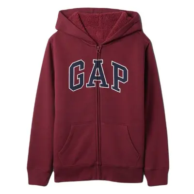 GAP V-OC COZY LOGO Chlapecká mikina, vínová, velikost