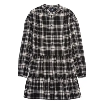 GAP LS PLAID TIERED Dámské šaty, černá, velikost