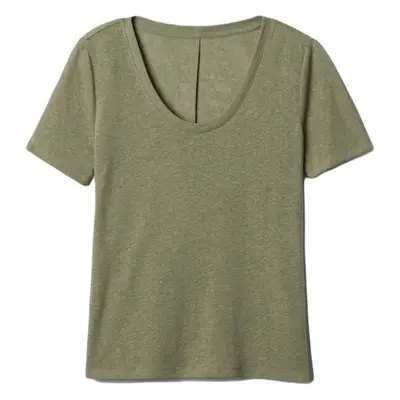 GAP V-SS LINEN SCOOP Dámské tričko, khaki, velikost