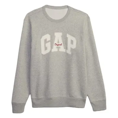 GAP CREWNECK LOGO Pánská mikina, šedá, velikost