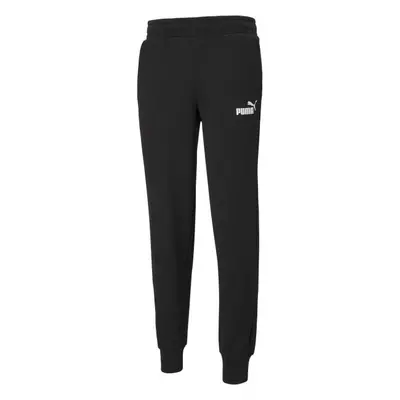 Puma ESSENTIALS LOGO PANTS Pánské tepláky, černá, velikost