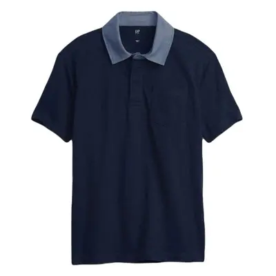 GAP CHAMBRAY POLO Chlapecké tričko, tmavě modrá, velikost