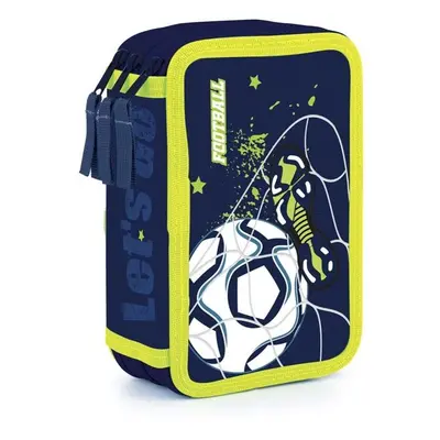 Oxybag FOTBAL Školní třípatrový penál, modrá, velikost