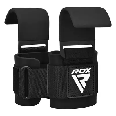 RDX GYM HOOK STRAP Popruhy s háčky, černá, velikost