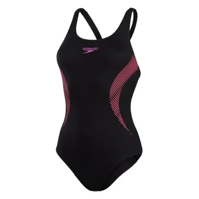 Speedo PLACEMENT MUSCLEBACK Dámské sportovní plavky, černá, velikost