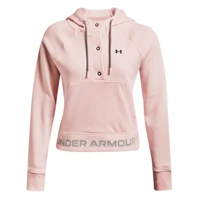 Under Armour RIVAL FLEECE MESH HOODIE Dámská mikina, růžová, velikost