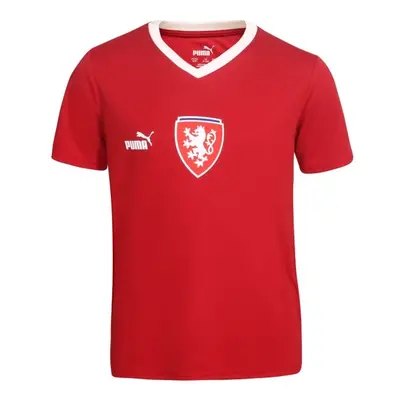 Puma FACR HOME JERSEY FAN JR Chlapecký fotbalový dres, červená, velikost