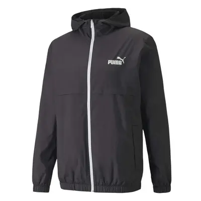 Puma ESSENTIALS SOLID WINDBREAKER JACKET Pánská bunda, černá, velikost