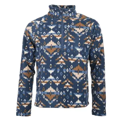 Columbia FAST TREK PRINTED HALF ZIP Pánská mikina, tmavě modrá, velikost