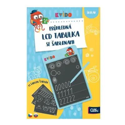 ALBI KVÍDO - LCD Průhledná LCD tabulka se šablonami, černá, velikost