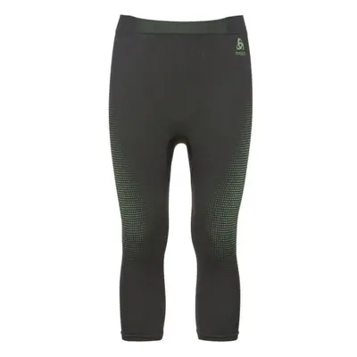 Odlo BL BOTTOM 3/4 PERFORMANCE WARM ECO Pánské funkční tříčtvrteční kalhoty, tmavě šedá, velikos