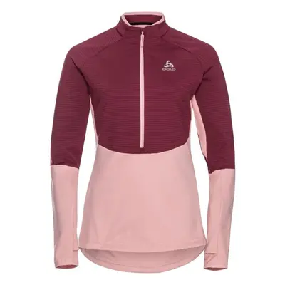 Odlo MIDLAYER 1/2 ZIP SESVENNA SL Dámská mikina, růžová, velikost