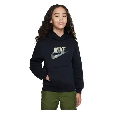 Nike CLUB FLEECE Dívčí mikina, černá, velikost