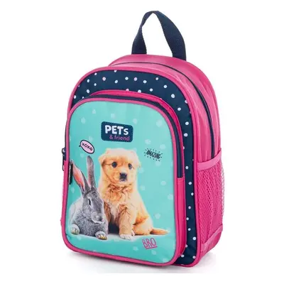 Oxybag KID BACKPACK PETS Předškolní batoh, růžová, velikost