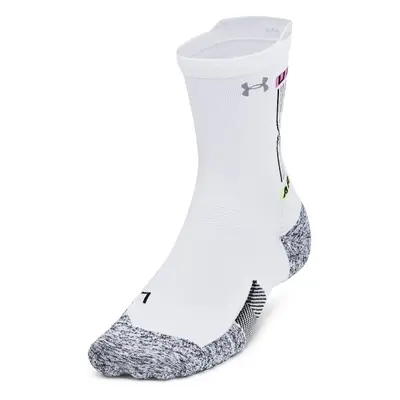 Under Armour ARMOURDRY RUN CUSHION 1PK MID Unisex ponožky, bílá, velikost